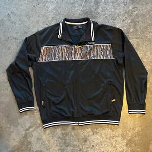 COOGI Black Track Jacket XXL Embroidered Retro Streetwear